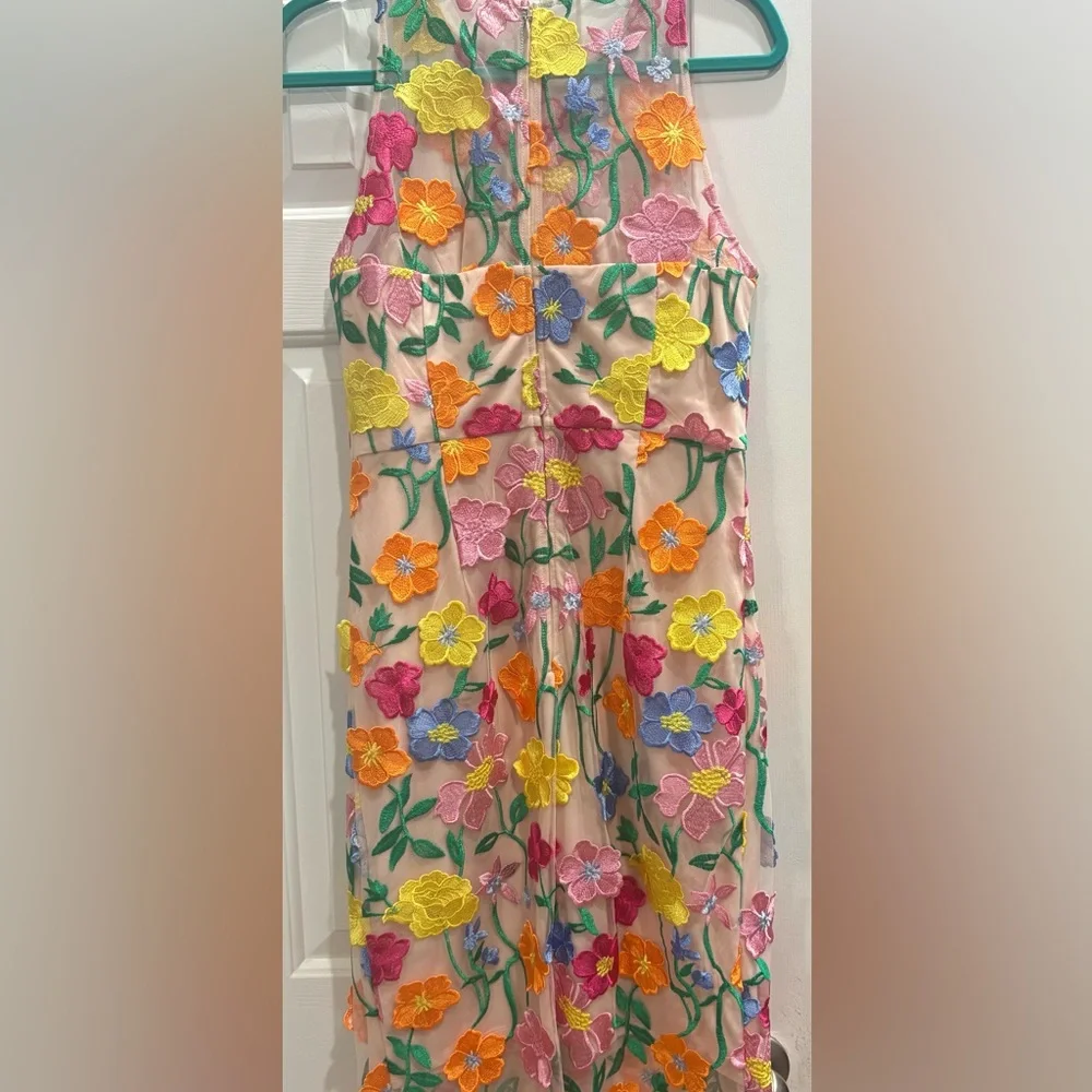 Adrianna Papell Multicolor Floral Ankle Length Dress - Picture 3 of 5